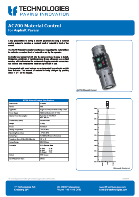 AC700 Material Controller T16 - TF-Technologies